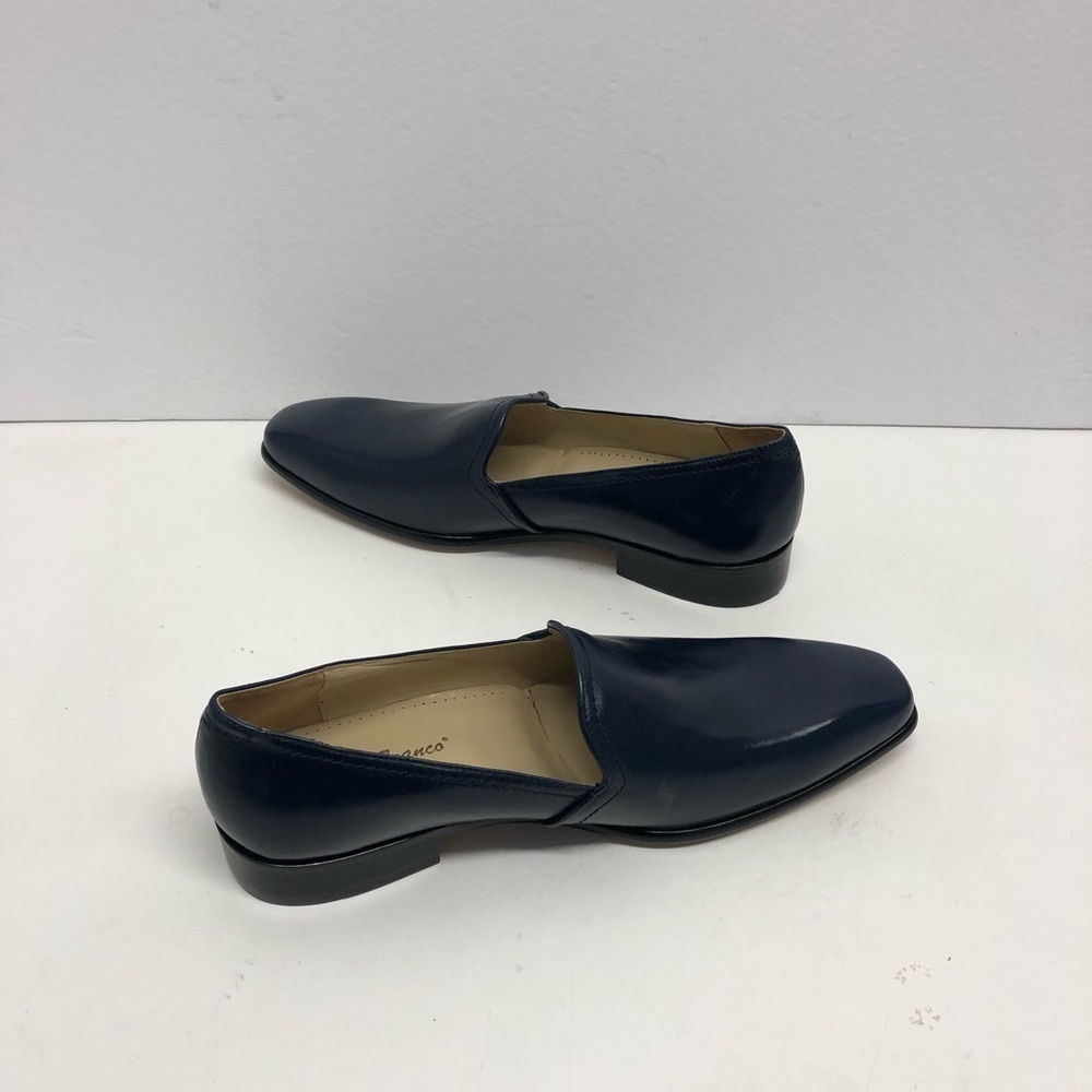 Emilio Franco shoes blue Italian leather captoe - Picture 4 of 6